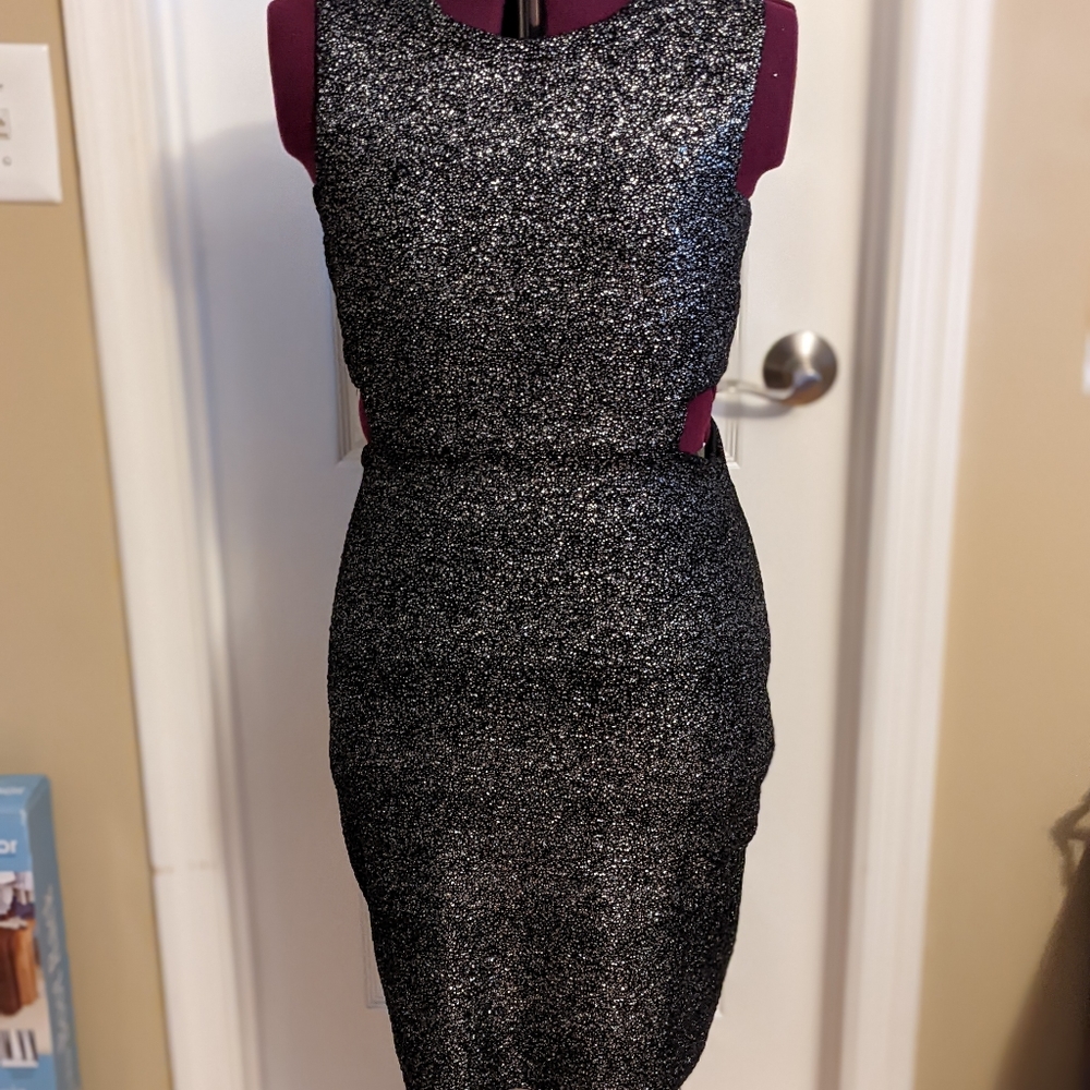 Aqua Cutout Cocktail Dress